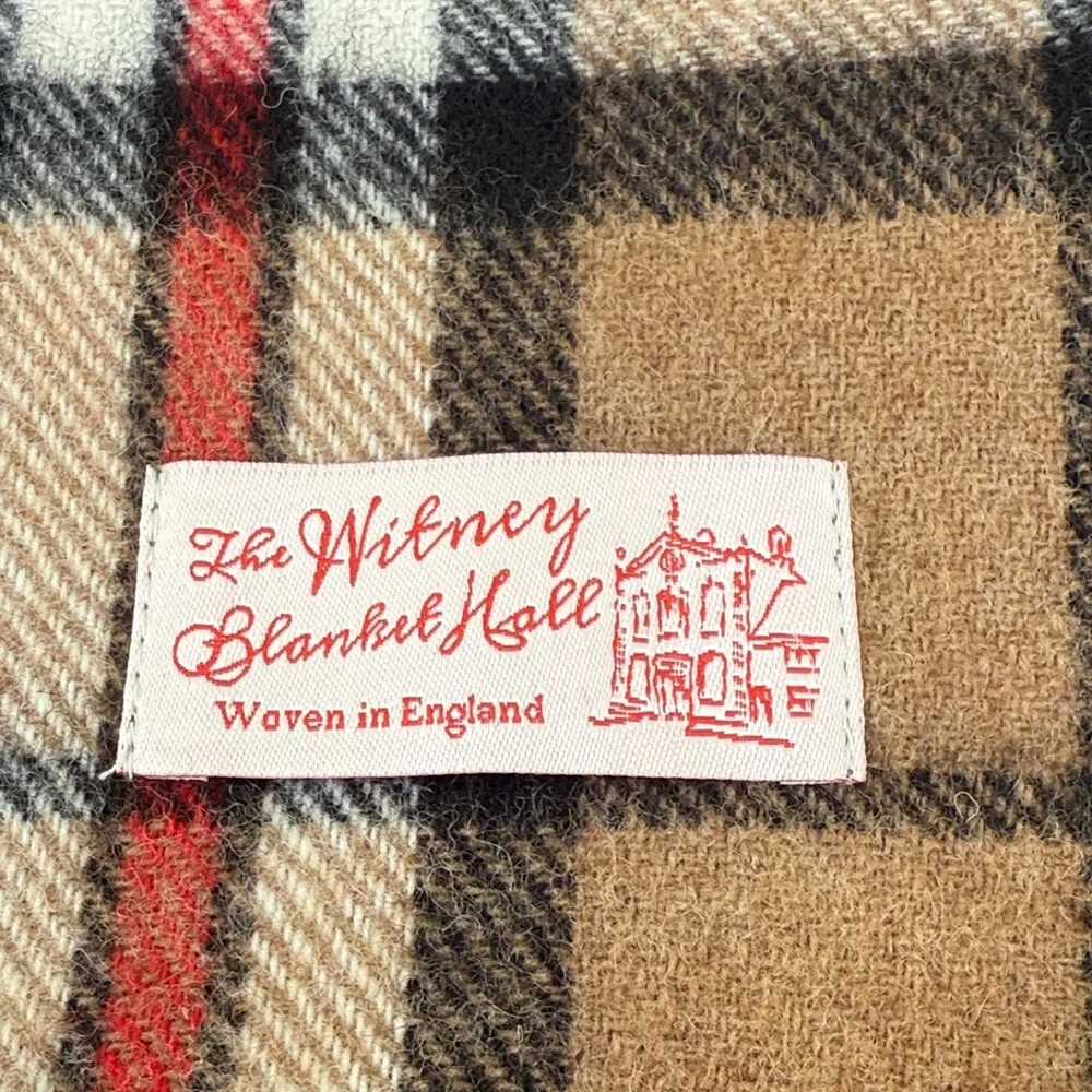 The Whitney Blanket Hall Vintage Multicolored Plaid Wool Scarf